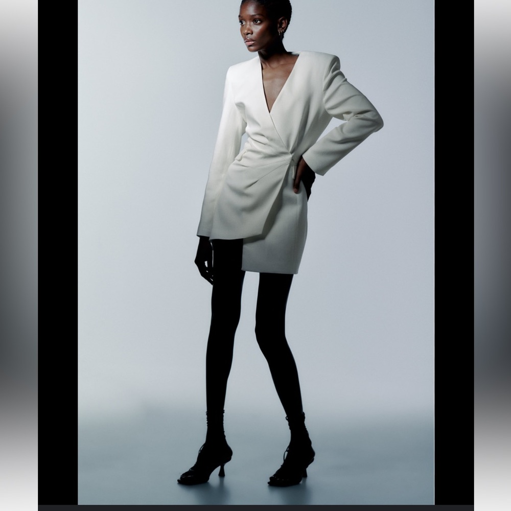 Zara draped  blazer dress
